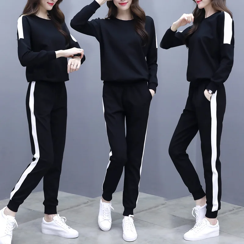 Casual sports suit female spring autumn 2019 new fashion loose Korean version tide long sleeve sweater two-piece T109
Casual sports suit female spring autumn 2019 new fashion loose Korean version tide long sleeve sweater two-piece T109