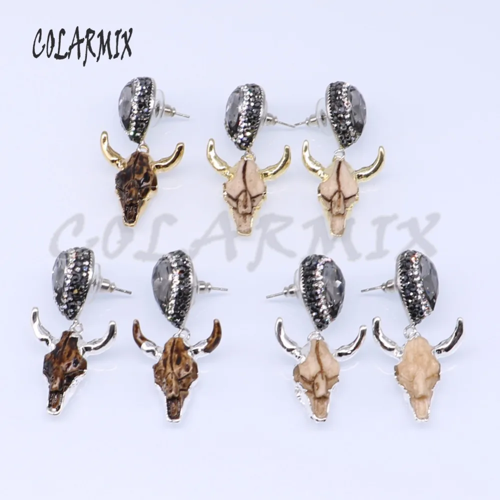 5 Pair cattle earrings bull head earrings plated metal with crystal beads wholesale jewelry earrings wholesale jewelry 3895
5 Pair cattle earrings bull head earrings plated metal with crystal beads wholesale jewelry earrings wholesale jewelry 3895