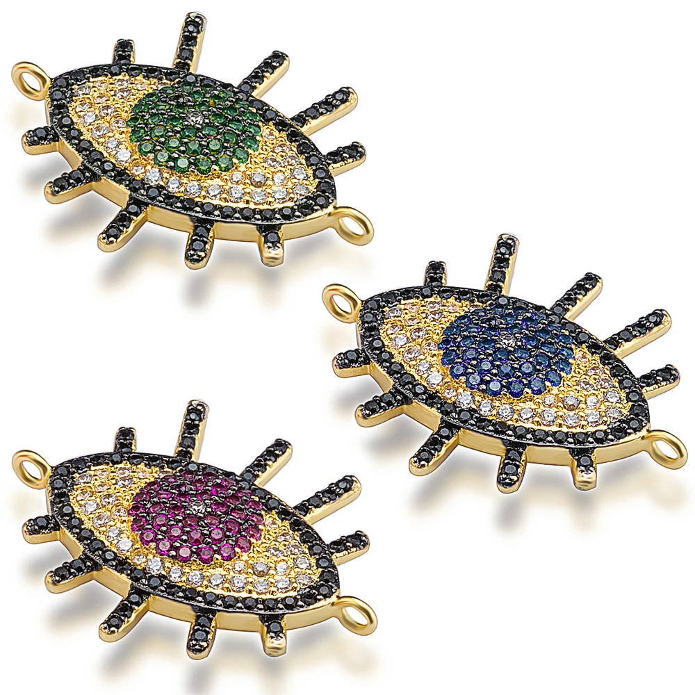 DIY Jewelry Fittings Turkish Evil Eye Charms Connector Accessories For Women Bracelet Earrings Necklace Making ZSS386
DIY Jewelry Fittings Turkish Evil Eye Charms Connector Accessories For Women Bracelet Earrings Necklace Making ZSS386