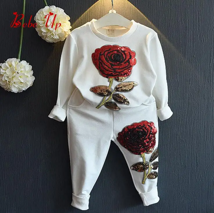 Kids Princess Full Sleeve Sequined Hoodies Baby Girls Spring Autumn Floral Flower Pants Casual Fashion Children Clothing Sets
Kids Princess Full Sleeve Sequined Hoodies Baby Girls Spring Autumn Floral Flower Pants Casual Fashion Children Clothing Sets