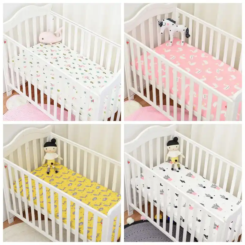 Muslinlife Flamingo Cactus Pattern Crib Mattress Protector Baby