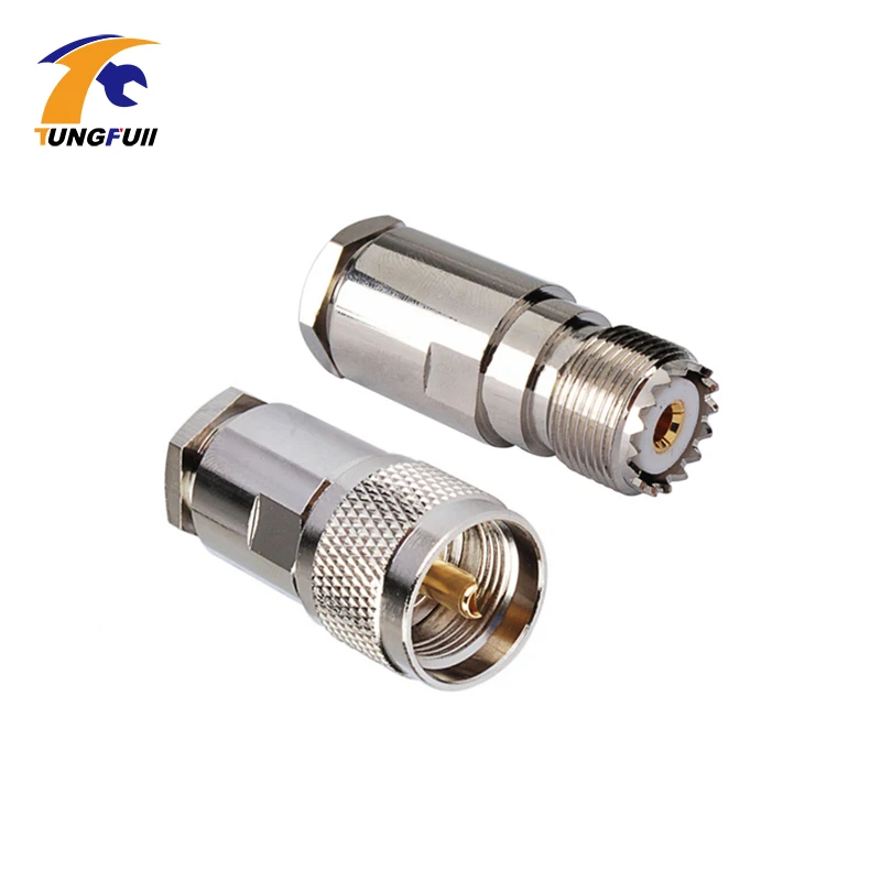 TUNGFULL высокое качество 2 пары штекер UHF Женский PL259 зажим RG8 RG165 RG213 LMR400 разъем |