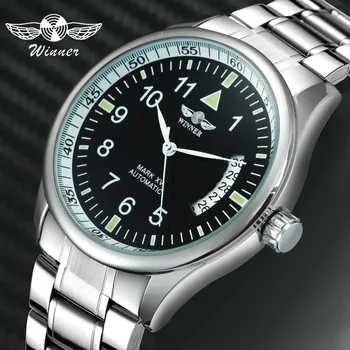Top Brand Luxury WINNER Automatic Mechanical Watch Men Stainless Steel Strap Calendar Date Black Wristwatch Fashion Montre Homme 
Top Brand Luxury WINNER Automatic Mechanical Watch Men Stainless Steel Strap Calendar Date Black Wristwatch Fashion Montre Homme