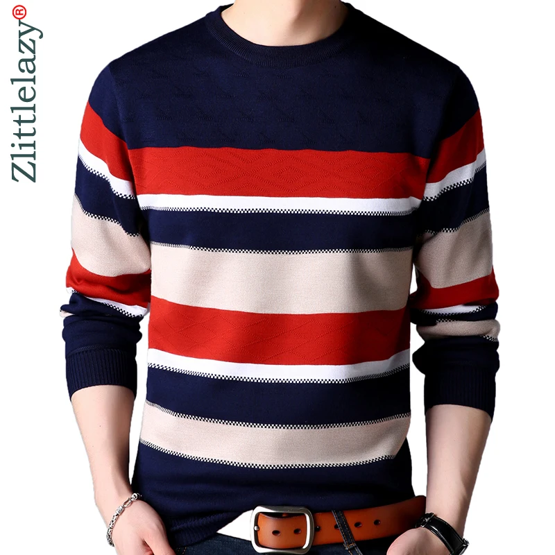2019 brand casual autumn winter warm pullover knitted striped male sweater men dress thick mens sweaters jersey clothing 41181
2019 brand casual autumn winter warm pullover knitted striped male sweater men dress thick mens sweaters jersey clothing 41181