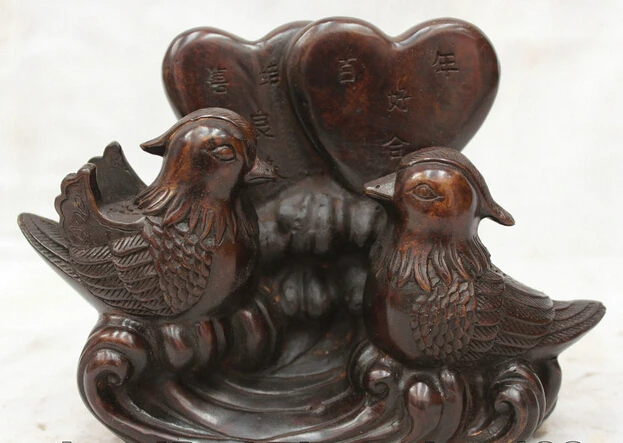 bi001500 7" Lucky Chinese Fengshui Bronze mandarin duck Bird happy celebrate Statue
bi001500 7" Lucky Chinese Fengshui Bronze mandarin duck Bird happy celebrate Statue