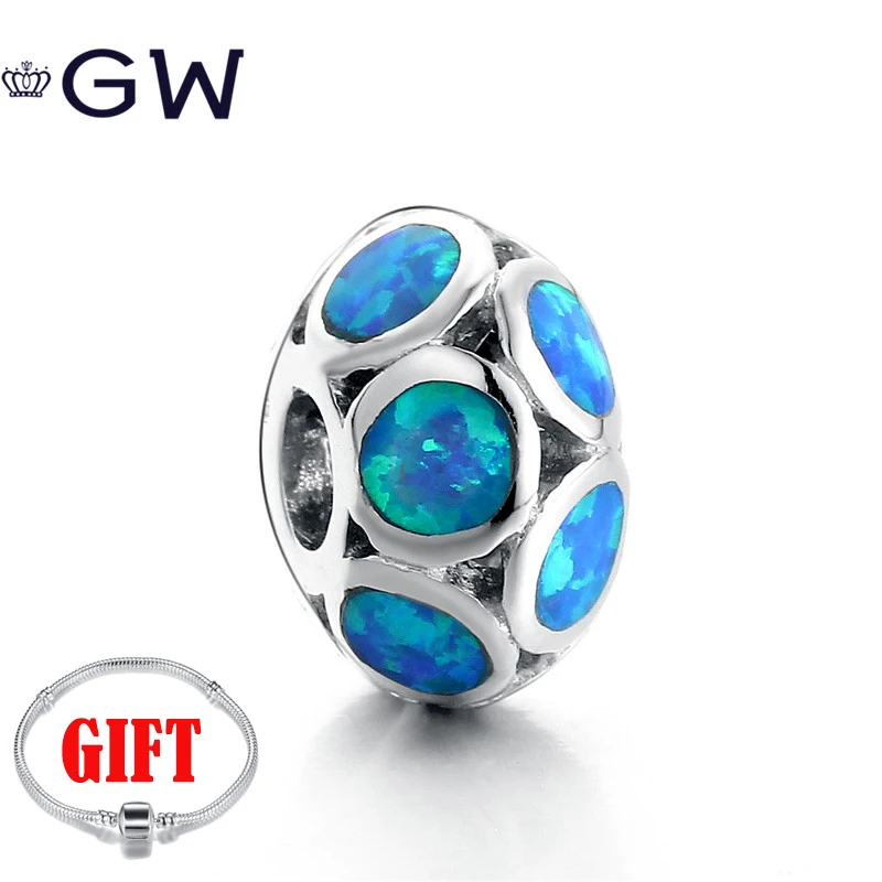 100% 925 Silver Charm Blue Opal Bead Fit Most charms silver 925 original bracelet Sterling Silver 925 Free Bracelet Gift
100% 925 Silver Charm Blue Opal Bead Fit Most charms silver 925 original bracelet Sterling Silver 925 Free Bracelet Gift
