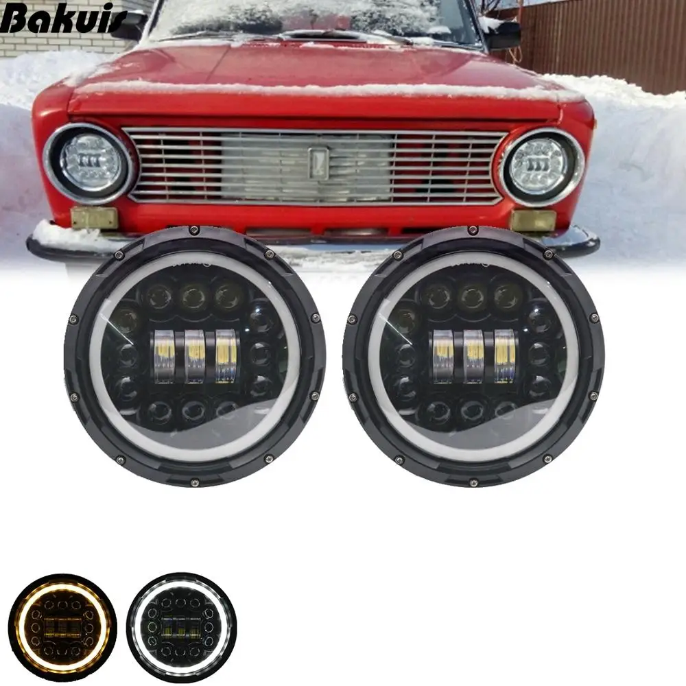 2PC 7'' Led Headlight H4 High Low Beam Round Cars Running Lights for Jeep Lada Niva 4x4 Hummer suzuki samurai
2PC 7'' Led Headlight H4 High Low Beam Round Cars Running Lights for Jeep Lada Niva 4x4 Hummer suzuki samurai