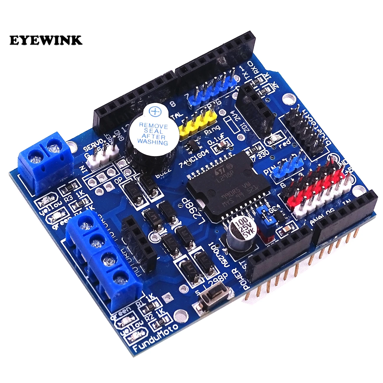 10pcs/lot L298P PWM Speed Controller Dual High-Power H-bridge Driver ,Bluetooth Interface, L298P Motor Shield Board for Arduino
10pcs/lot L298P PWM Speed Controller Dual High-Power H-bridge Driver ,Bluetooth Interface, L298P Motor Shield Board for Arduino