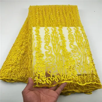 African Lace Fabric High Quality African Tulle Lace Fabric With Beads French Net Lace For Women Dress FN07
African Lace Fabric High Quality African Tulle Lace Fabric With Beads French Net Lace For Women Dress FN07
