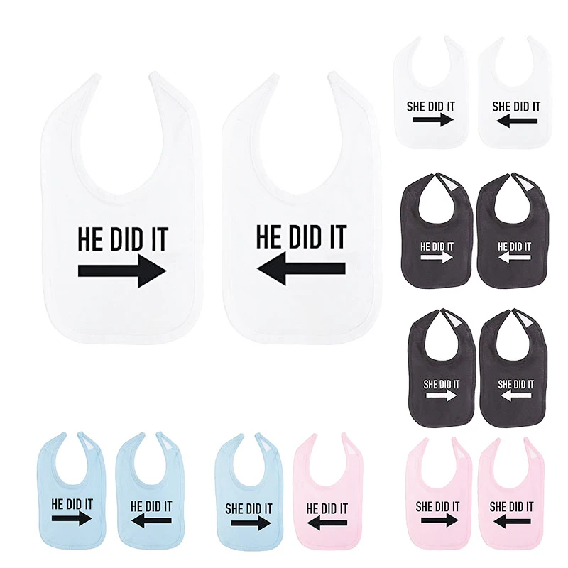 Culbutomind He Did It She Did It Twin Set Unisex Newborn Baby 100% Cotton Bibs for infant cute accessories
Culbutomind He Did It She Did It Twin Set Unisex Newborn Baby 100% Cotton Bibs for infant cute accessories