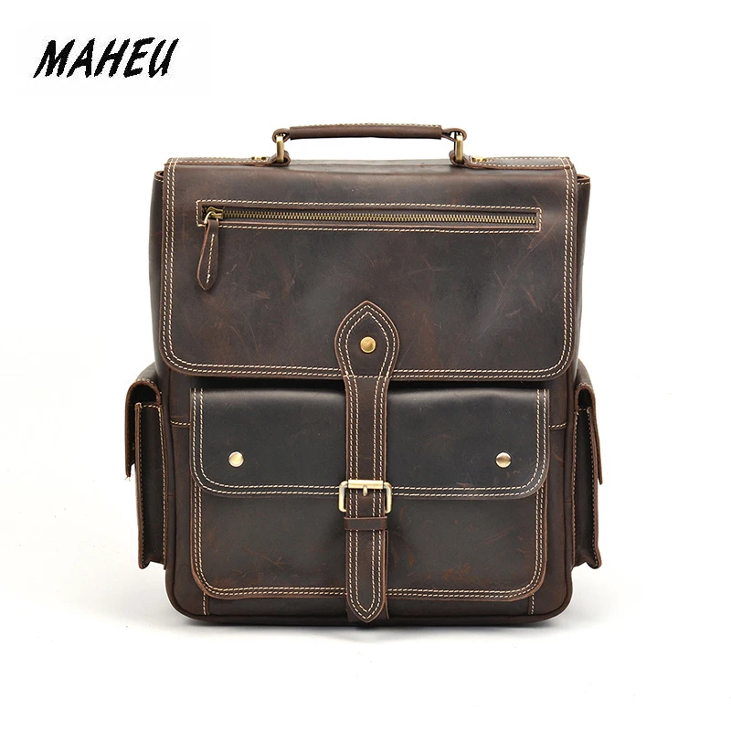 MAHEU Leather Travelling Backpack 100% Genuine Leather Natrual Cow Skin Backpacks Men Male Trip Travel Packs Big Anti Theft
MAHEU Leather Travelling Backpack 100% Genuine Leather Natrual Cow Skin Backpacks Men Male Trip Travel Packs Big Anti Theft