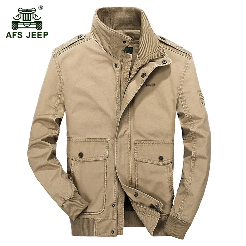 AFS JEEP 2017 Men's autumn military quality casual brand 100% cotton black jacket coat man spring khaki jackets big pocket coats
AFS JEEP 2017 Men's autumn military quality casual brand 100% cotton black jacket coat man spring khaki jackets big pocket coats