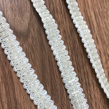 5 Yards Stretch/Elastic Scalloped Pearl Beaded Lace Ribbon Trim In White DIY Sewing/Garment/Clothes Accessories 1.1cm Wide
5 Yards Stretch/Elastic Scalloped Pearl Beaded Lace Ribbon Trim In White DIY Sewing/Garment/Clothes Accessories 1.1cm Wide