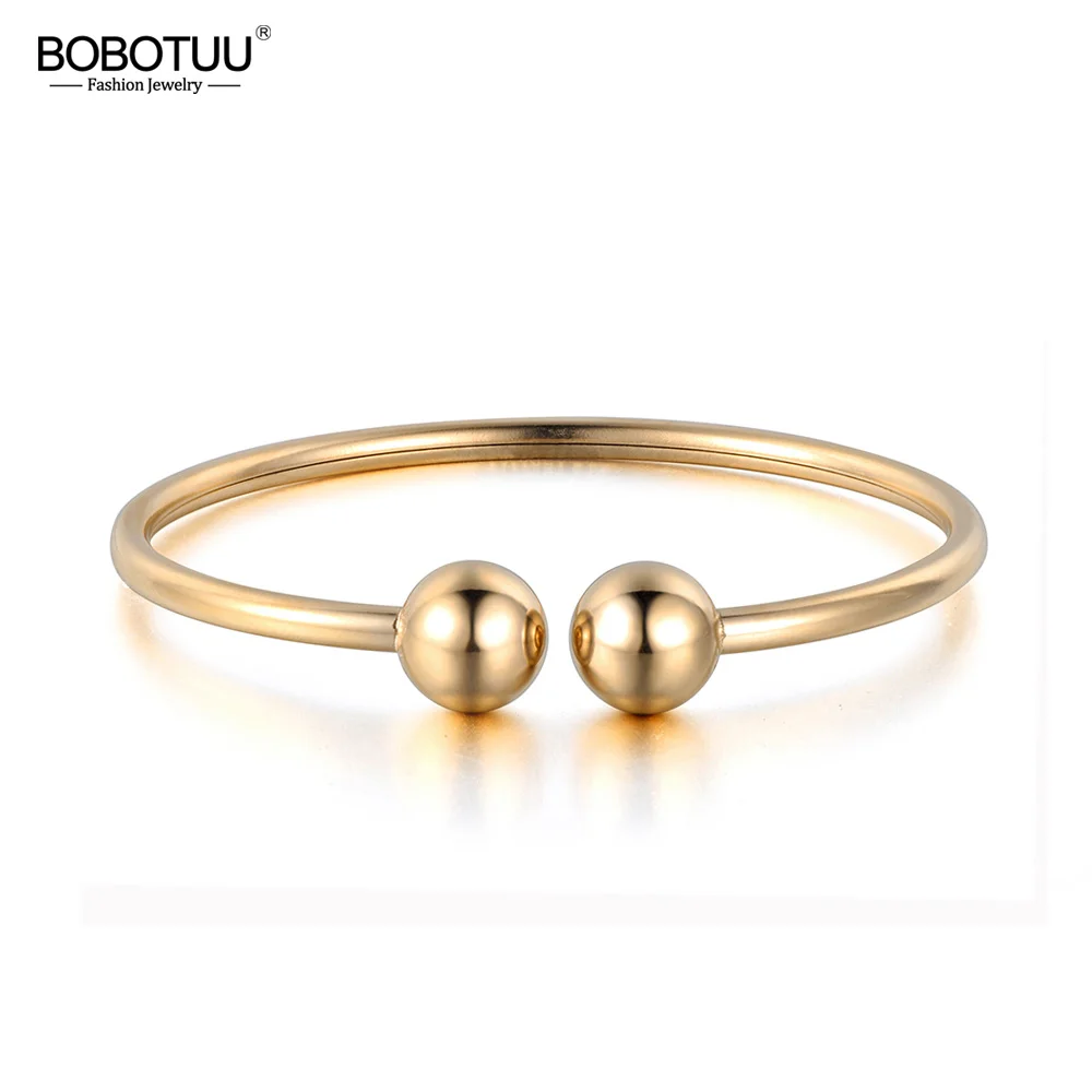 BOBOTUU Classic Titanium Steel Open Cuff Bracelets & Bangles Luxury Rose Gold Color Wedding Bangle Jewelry For Women BB18027
BOBOTUU Classic Titanium Steel Open Cuff Bracelets & Bangles Luxury Rose Gold Color Wedding Bangle Jewelry For Women BB18027
