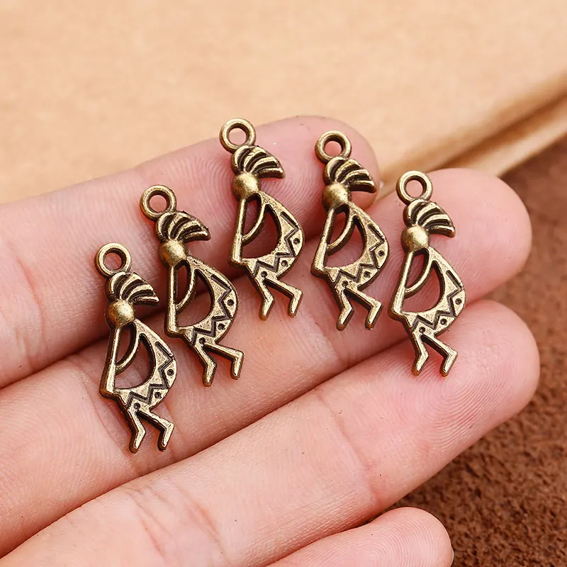 Vintage Small Indian Kokopelli Charms for Jewelry Making DIY Handmade Kokopelli Pendant Charms Wholesale 50pcs/lot 9*25mm C5116
Vintage Small Indian Kokopelli Charms for Jewelry Making DIY Handmade Kokopelli Pendant Charms Wholesale 50pcs/lot 9*25mm C5116
