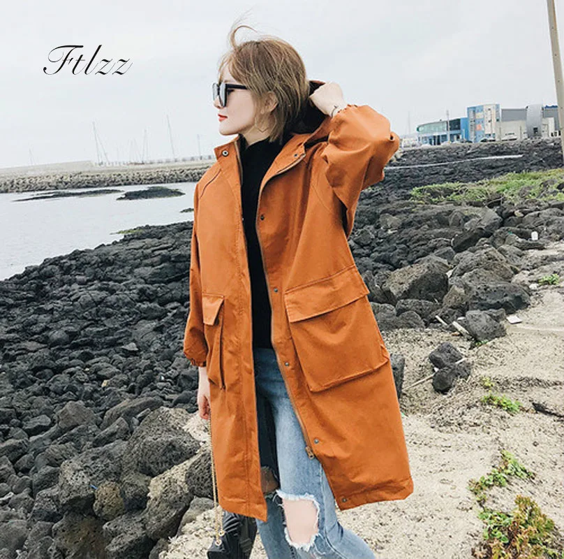Women Plus Size Harajuku Windbreaker 2018 New Spring Autumn Long Sleevd Casual Medium Long Black Ternch Coat Woman Loose Coats
Women Plus Size Harajuku Windbreaker 2018 New Spring Autumn Long Sleevd Casual Medium Long Black Ternch Coat Woman Loose Coats