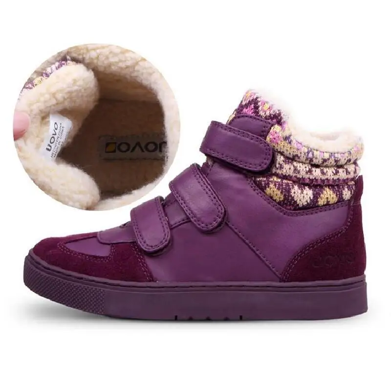 UOVO brand shoes kids autumn winter snow boots boys girls Plus velvet warm boots quality children fashion sneakers size 30-38 
UOVO brand shoes kids autumn winter snow boots boys girls Plus velvet warm boots quality children fashion sneakers size 30-38