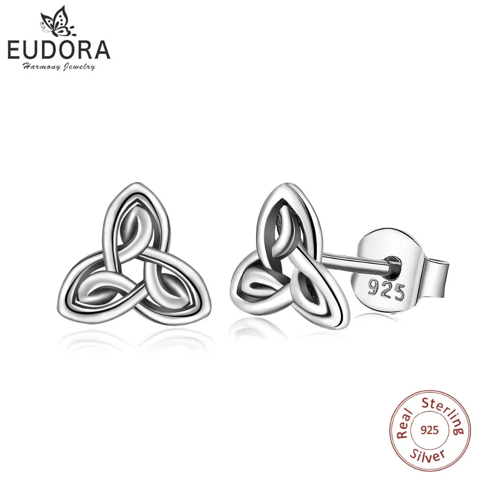 925 Sterling Silver Antique Stick Knot Stud Earring