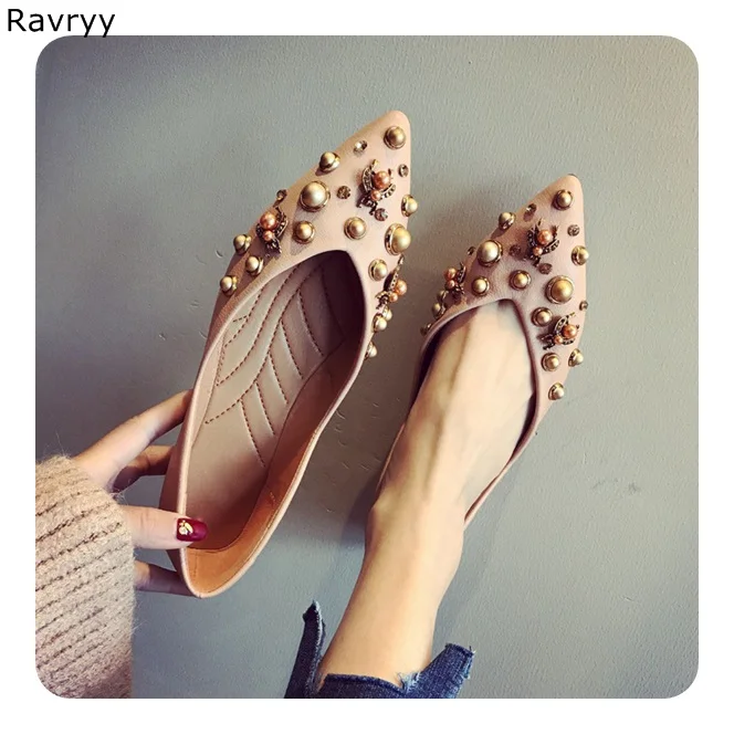 Chic Bee bead Decor Woman shoes flats 2018 Pointed Toe slip-on female dress shoes V-shaped open design elegant casual shoes
Chic Bee bead Decor Woman shoes flats 2018 Pointed Toe slip-on female dress shoes V-shaped open design elegant casual shoes