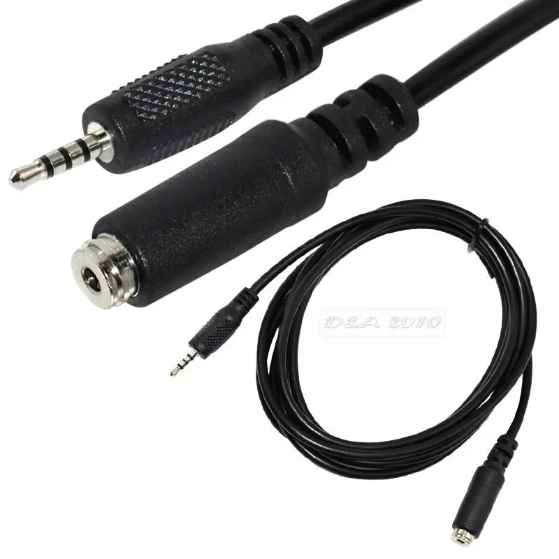 DANSPEED 6Ft/1.8M 2.5mm Male Jack to Female Plug 4 Pole 3 Ring Extension Audion Aux Cable
DANSPEED 6Ft/1.8M 2.5mm Male Jack to Female Plug 4 Pole 3 Ring Extension Audion Aux Cable