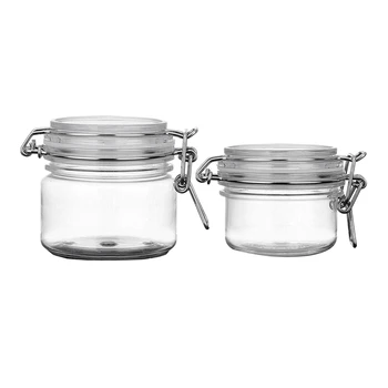 Round Clear Pet Plastic Latch Lid Air Tight Sealed Cosmetic Bottle Jars Makeup Facial Body Mask Cream Lotion Food Storage Herm
Round Clear Pet Plastic Latch Lid Air Tight Sealed Cosmetic Bottle Jars Makeup Facial Body Mask Cream Lotion Food Storage Herm