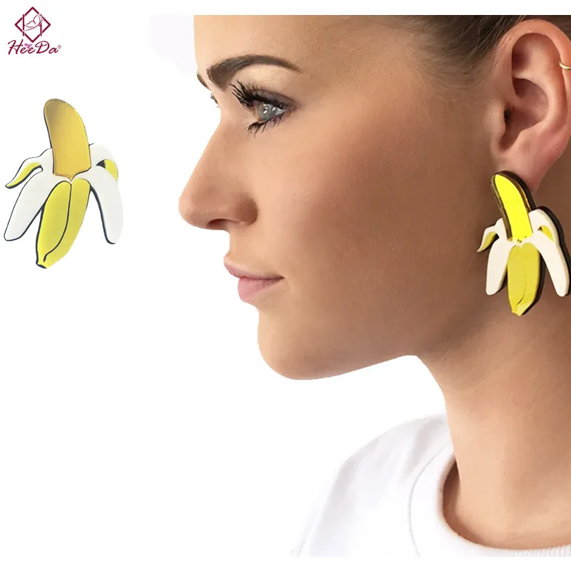 Heeda 2019 New Personality Funny Banana Earring Fashion Trendy Acrylic Women Eardrop Hot-selling Unique Creative Ear Decoration
Heeda 2019 New Personality Funny Banana Earring Fashion Trendy Acrylic Women Eardrop Hot-selling Unique Creative Ear Decoration
