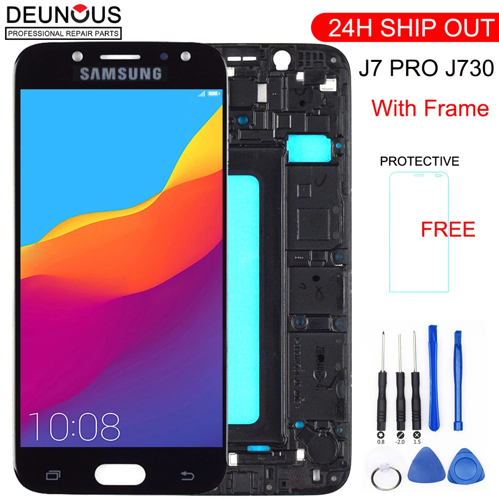 New For Samsung Galaxy J7 Pro 2017 J730 SM-J730F J730FM/DS J730F/DS J730GM/DS LCD Display+Touch Screen Digitizer Assembly Frame
New For Samsung Galaxy J7 Pro 2017 J730 SM-J730F J730FM/DS J730F/DS J730GM/DS LCD Display+Touch Screen Digitizer Assembly Frame