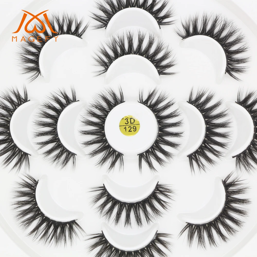 

MAGEFY 1/3/5/7pairs 3D Mink Lashes Natural Long False Eyelashes Volume Fake Lashes Makeup Eyelash Extension Eyelashes for Beauty