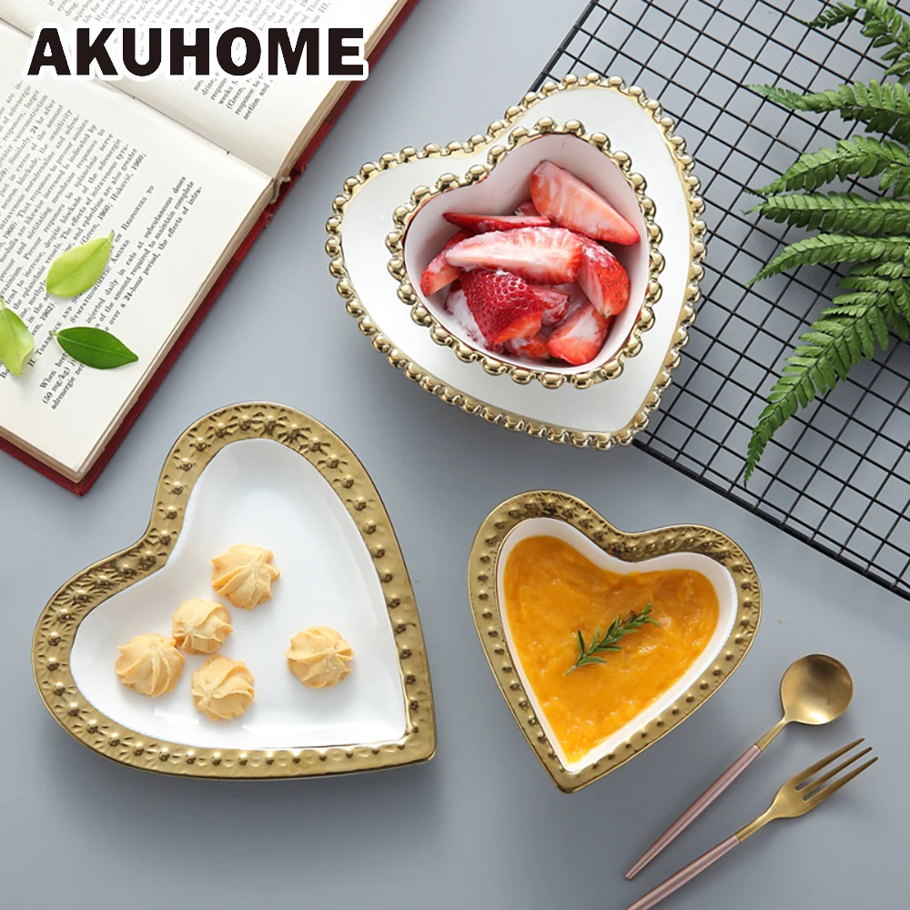 Ceramic Fruit Plate Tableware Heart-shaped Soup Bowls Simple and Creative Salad Cutter Bowl Dessert Dish Dishes Akuhome
Ceramic Fruit Plate Tableware Heart-shaped Soup Bowls Simple and Creative Salad Cutter Bowl Dessert Dish Dishes Akuhome
