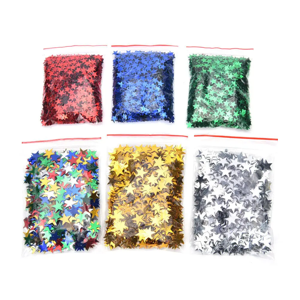 

6mm/10mm Stars Table Confetti Sprinkles Birthday Party Wedding Decoration Sparkle Stars Supply Blue Gold Silver Green Metallic