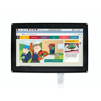 

10.1inch HDMI LCD H with Case 1024x600 Resolution Capacitive Touch Display Support Raspberry Pi 3B 3B+ RPI0 RPI Zero W BB Black
