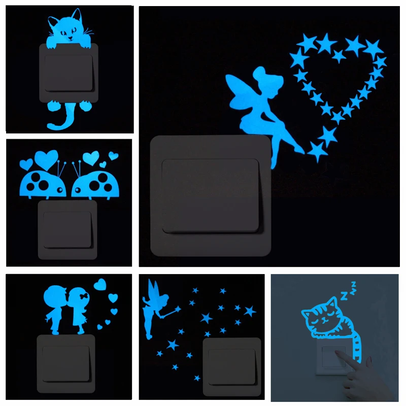 New 3D Luminous blue light Cartoon Switch Sticker Fluorescent fairy wall Sticker for Kids Room Decoration Home Decor Planet 10cm
New 3D Luminous blue light Cartoon Switch Sticker Fluorescent fairy wall Sticker for Kids Room Decoration Home Decor Planet 10cm