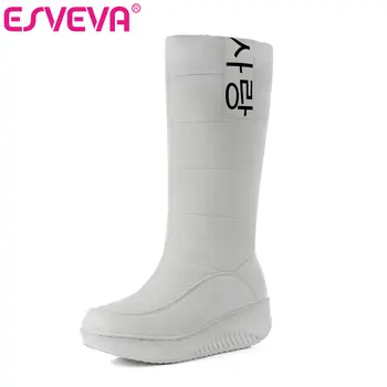 ESVEVA 2020 Women Boots Mid-calf Boots Round Toe Slip On Wedge Med Heels Western Style Platform Autumn Shoes Boots Size 35-43 
ESVEVA 2020 Women Boots Mid-calf Boots Round Toe Slip On Wedge Med Heels Western Style Platform Autumn Shoes Boots Size 35-43