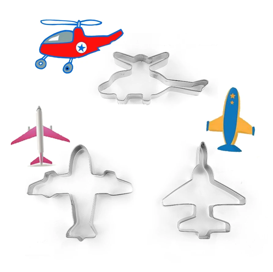 3pcs Stainless Steel Cartoon Plane Helicopter Cookie Cutter Cake Decorating Fondant Cutters Tool Cookies Biscoito Baking Tool
3pcs Stainless Steel Cartoon Plane Helicopter Cookie Cutter Cake Decorating Fondant Cutters Tool Cookies Biscoito Baking Tool