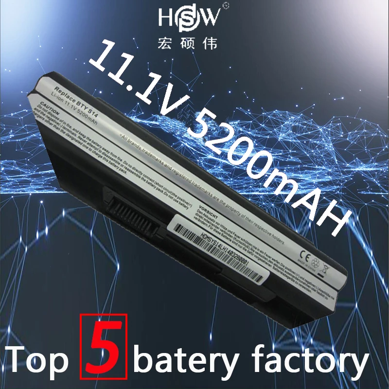 HSW 5200MAH replacement laptop battery for MSI GE620,GE620DX,MS-1482MS-16G1 MS-16G4 MS-16G7 FR700 FX700 bateria akku
HSW 5200MAH replacement laptop battery for MSI GE620,GE620DX,MS-1482MS-16G1 MS-16G4 MS-16G7 FR700 FX700 bateria akku