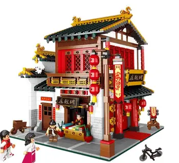 New Dream The Chinese Silk and Satin Store Creative Model Building Blocks Bricks Toys girt for children
New Dream The Chinese Silk and Satin Store Creative Model Building Blocks Bricks Toys girt for children