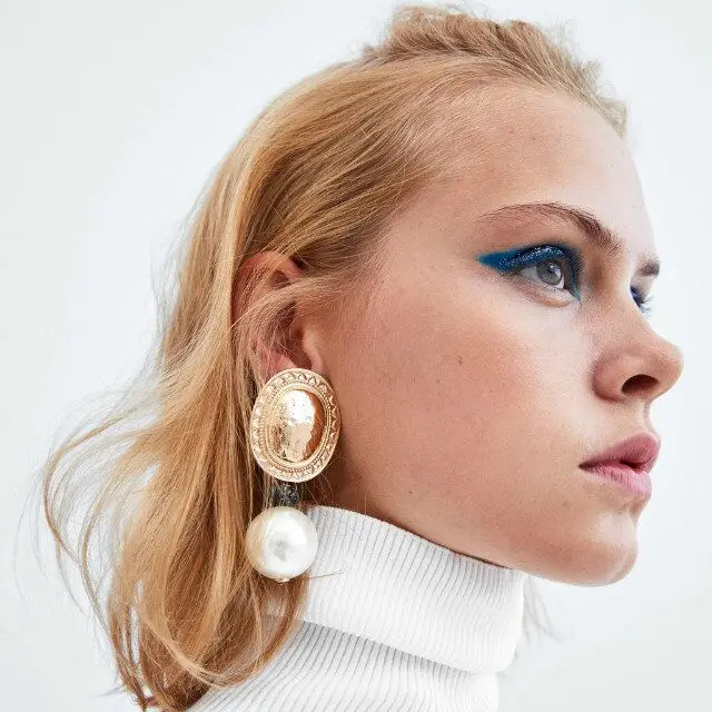 PPG&PGG ZA Multicolored Statement Golden Round Simulated-Pearl Drop Earrings For Women Dangle Christmas Gift Wedding Party
PPG&PGG ZA Multicolored Statement Golden Round Simulated-Pearl Drop Earrings For Women Dangle Christmas Gift Wedding Party