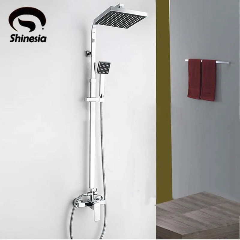 Chrome Finished 8" ABS Shower head Bathroom Shower Set Faucet With ABS Shower hand Mixer Tap Single Handle
Chrome Finished 8" ABS Shower head Bathroom Shower Set Faucet With ABS Shower hand Mixer Tap Single Handle