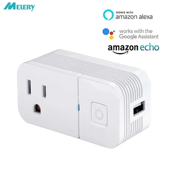 Wifi Outlet Smart Power Plug Socket with USB Charger Compatible Amazon Alexa,Google Home Mini Remote Voice Control Homekit 
Wifi Outlet Smart Power Plug Socket with USB Charger Compatible Amazon Alexa,Google Home Mini Remote Voice Control Homekit