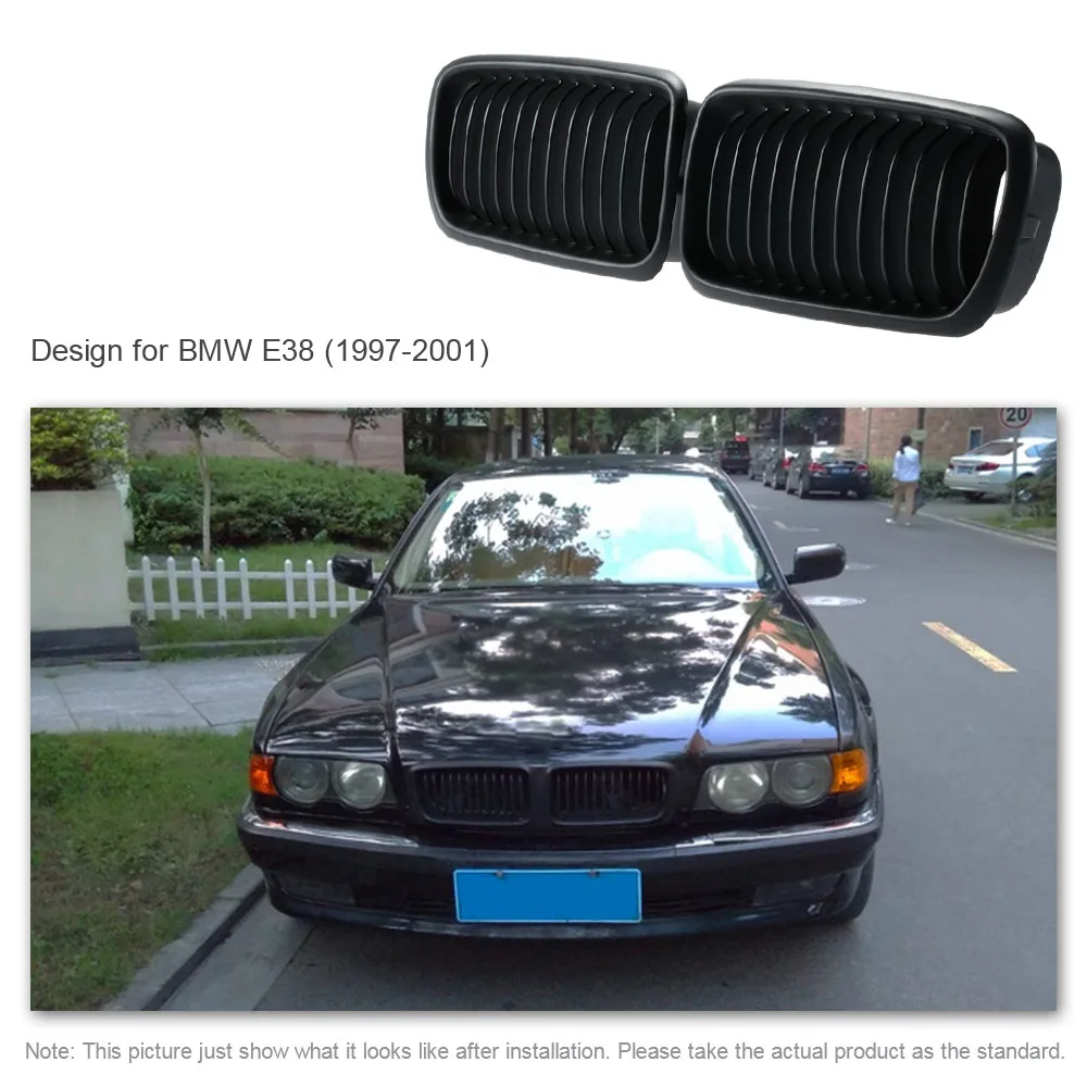 Car Style One Pair Front Center Wide Kidney Hood Grilles Matt Black Grill for BMW E38 1997 1998 1999 2000 2001 for Cars
Car Style One Pair Front Center Wide Kidney Hood Grilles Matt Black Grill for BMW E38 1997 1998 1999 2000 2001 for Cars