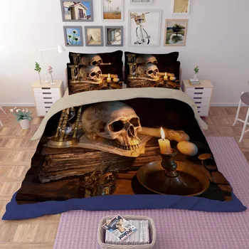 HOT happy Halloween skull 3d printed comforter bedding set twin full queen king size bedspread European Adult bedroom decoration
HOT happy Halloween skull 3d printed comforter bedding set twin full queen king size bedspread European Adult bedroom decoration