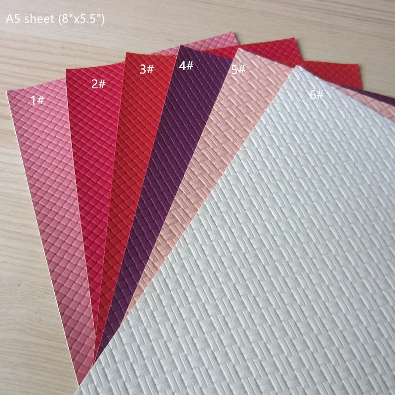 A5 sheet 8"X5.5"(21X15cm) Weave textured faux leather synthetic PU leather fabric For craft & Sewing & bow DIY 1pieces F0189
A5 sheet 8"X5.5"(21X15cm) Weave textured faux leather synthetic PU leather fabric For craft & Sewing & bow DIY 1pieces F0189