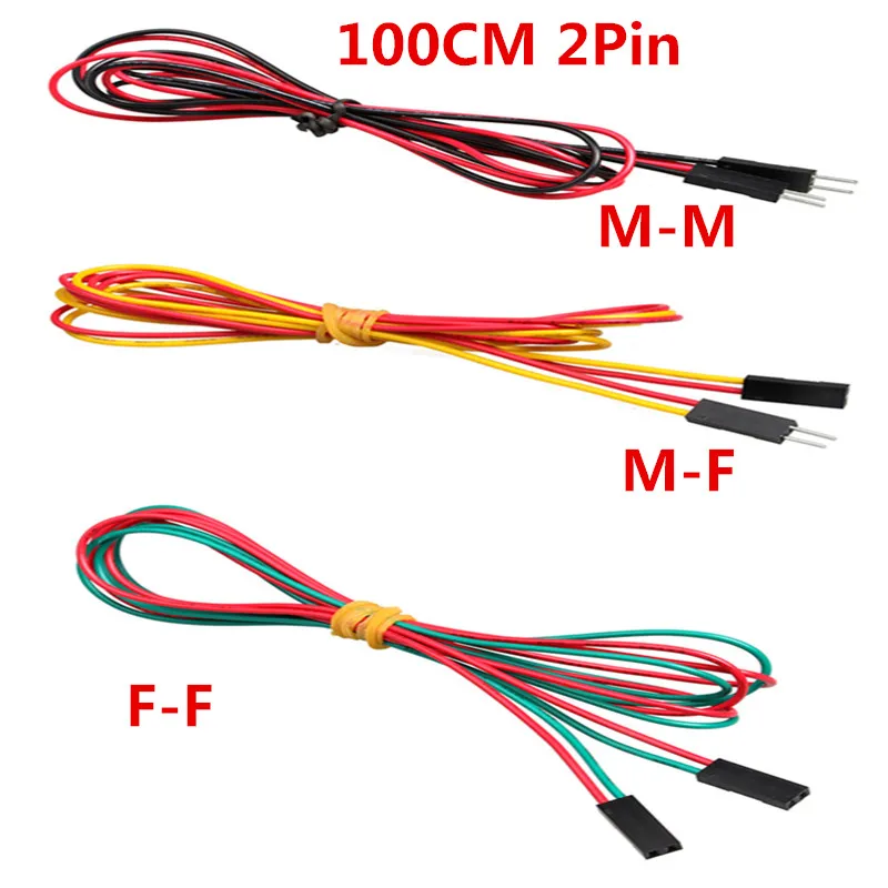 DIY Electronic Parts 20pcs/lot 2pin 100cm Male-Male M-F F-F Jumper Wires 2.54mm AWG26 DuPont Cable Line
DIY Electronic Parts 20pcs/lot 2pin 100cm Male-Male M-F F-F Jumper Wires 2.54mm AWG26 DuPont Cable Line