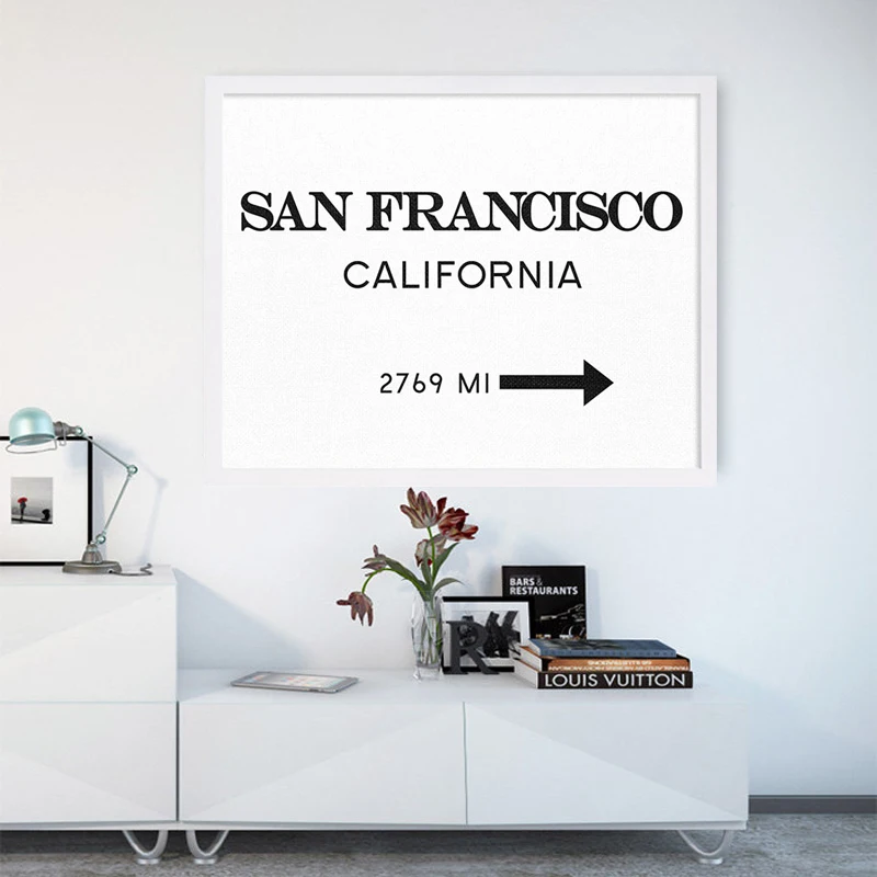 Modern San Francisco California City Sign Canvas Painting Print Art Posters Wall Pictures for Living Room Home Decor Unframed
Modern San Francisco California City Sign Canvas Painting Print Art Posters Wall Pictures for Living Room Home Decor Unframed