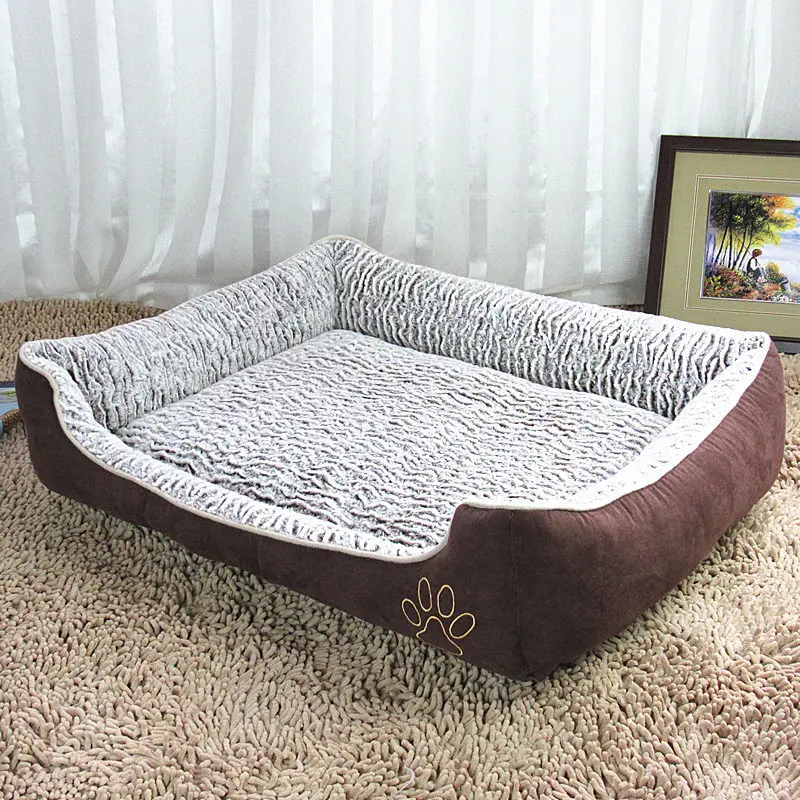 Image High Quality 2016 New Big Size Large Dog Bed Mat Soft Fleece Kennel Pet Dog Cama Puppy Cat Warm Bed House  Cozy Dog House Pad