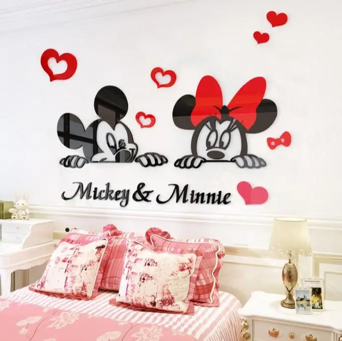 NEW 3D Cartoon Mickey and Minnie Mouse DIY Wall Mirror Sticker DIY Acrylic Mirror Wall stickers Decal&Murals For Home Decoration
NEW 3D Cartoon Mickey and Minnie Mouse DIY Wall Mirror Sticker DIY Acrylic Mirror Wall stickers Decal&Murals For Home Decoration