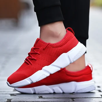 2018 Men Sneakers Fashion Breathable Red Casual Shoes for Men Ultra Light Professional Knit Outdoor Footwear Zapatos Hombre
2018 Men Sneakers Fashion Breathable Red Casual Shoes for Men Ultra Light Professional Knit Outdoor Footwear Zapatos Hombre