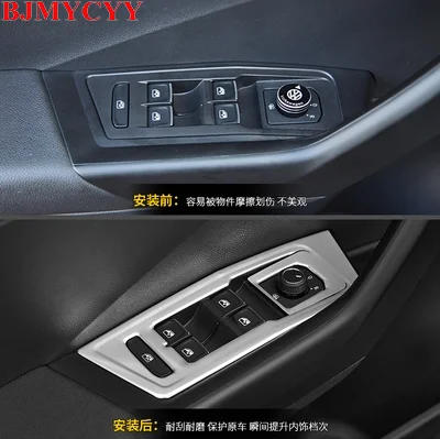 BJMYCYY Automobile window glass lifting panel stainless steel decorative frame For Volkswagen T-ROC T ROC 2018 Accessories
BJMYCYY Automobile window glass lifting panel stainless steel decorative frame For Volkswagen T-ROC T ROC 2018 Accessories