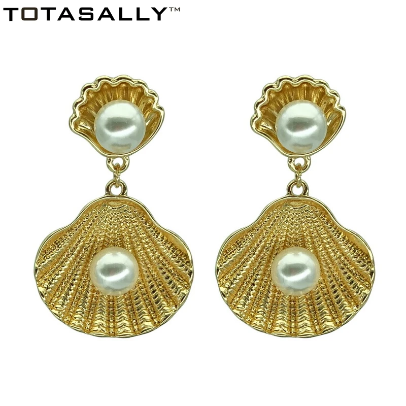 TOTASALLY Ocean style Simulated Pearl Oyster dangle Earrings for Women Fashion Seashell Earrings Marine Jewelry pendientes mujer
TOTASALLY Ocean style Simulated Pearl Oyster dangle Earrings for Women Fashion Seashell Earrings Marine Jewelry pendientes mujer