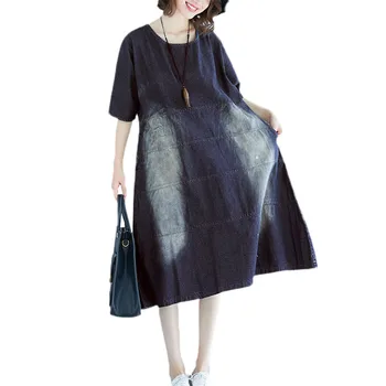 2019 Summer Dress New Loose Large Size Women Denim Dresses Short Sleeve Medium Long Casual Slim Thin Denim Dress Female JIA249
2019 Summer Dress New Loose Large Size Women Denim Dresses Short Sleeve Medium Long Casual Slim Thin Denim Dress Female JIA249